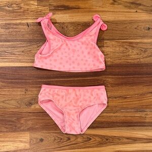 Kids Cat & Jack Polka Dot Palm Tree Two Piece Swimsuit Size 4T